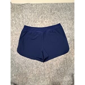 Lands End Womens 20W Navy Blue Active Shorts Built-in Liner Pockets NEW!